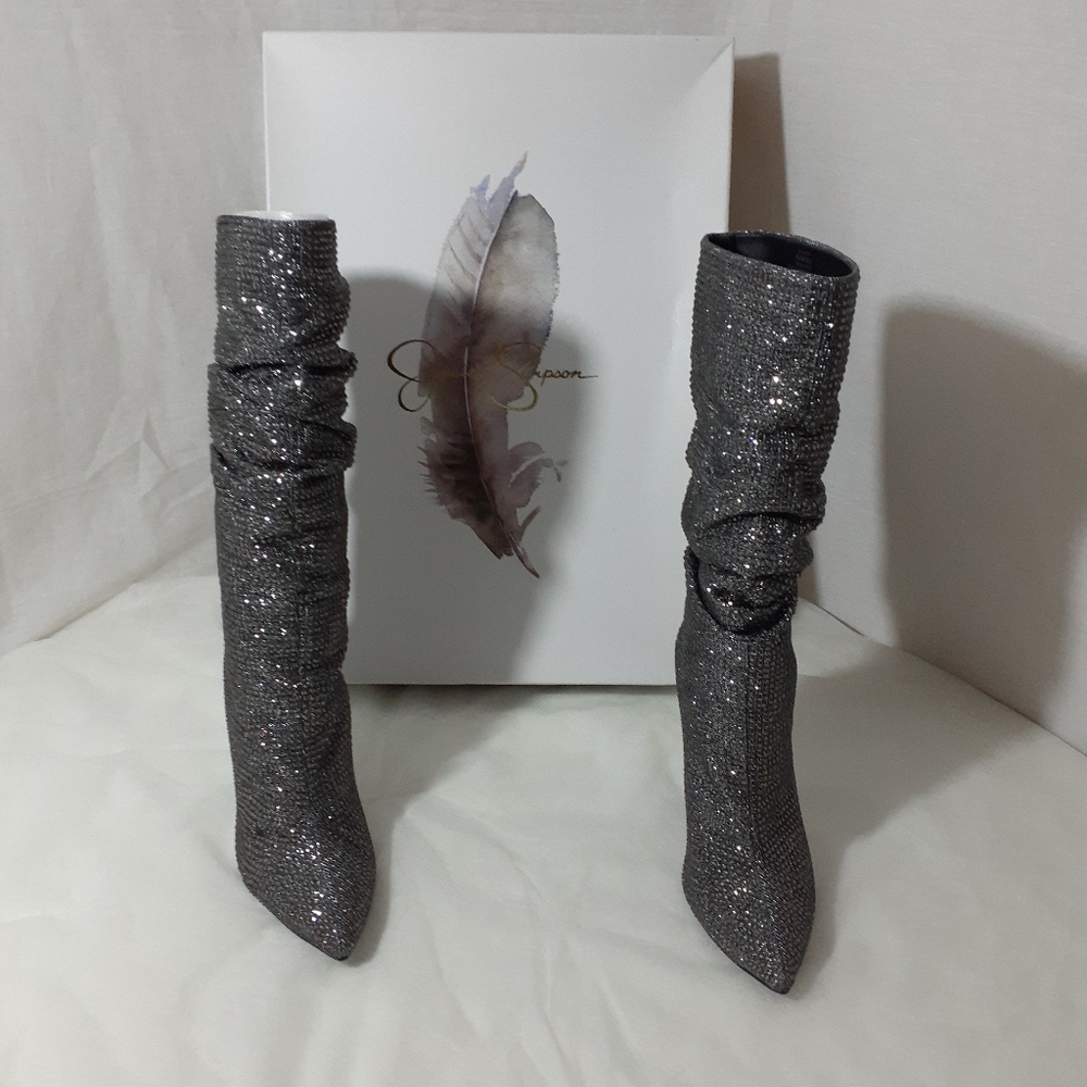 Jessica Simpson Silver Boots